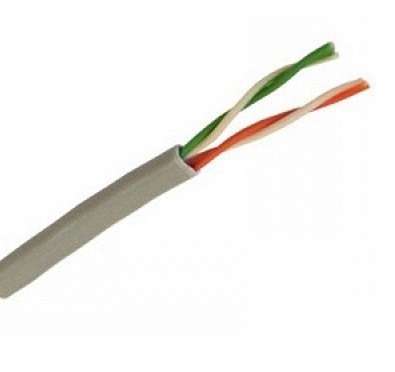 Кабель витая пара U/UTP кат.5E 2х2х24AWG solid CU PVC сер. (м) Rexant 01-0023
