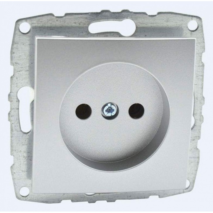 Розетка без заземления механизм серебро Mono Electric Despina/ Larissa 500-002122-116