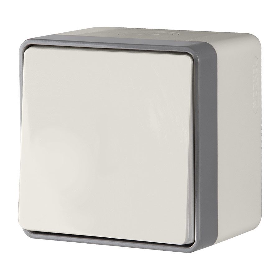 Выключатель одноклавишный влагозащищенный Gallant слоновая кость W5010203