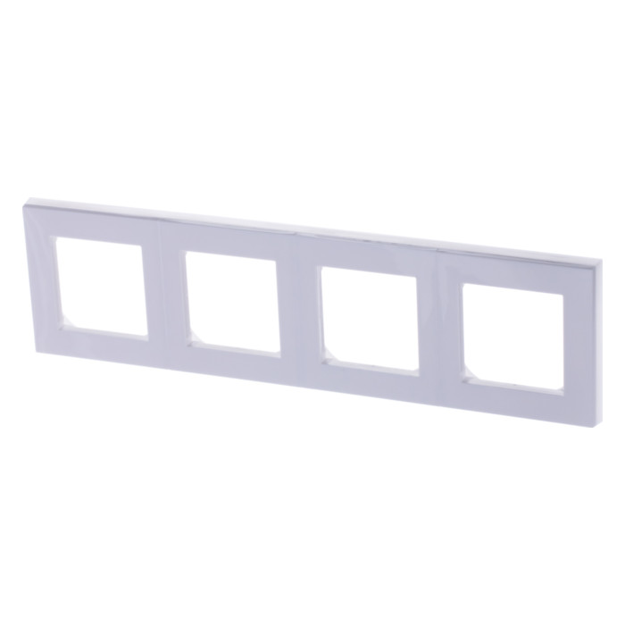 Рамка 4 поста ABB LEVIT, белый // ледяной, 2CHH015040A6001