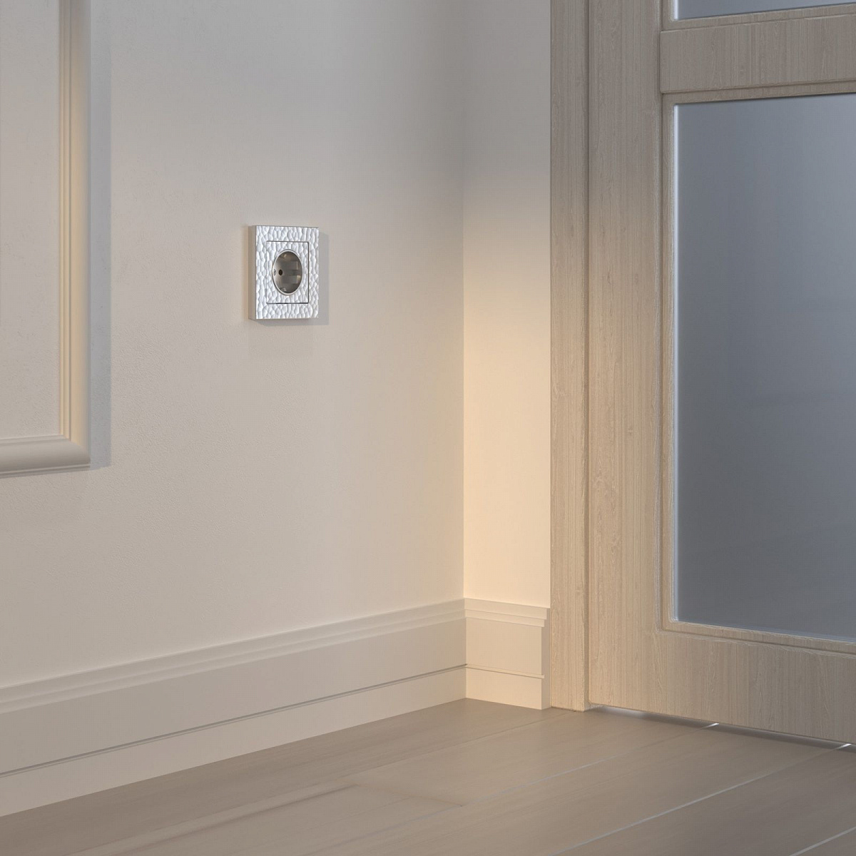 Рамка из поликарбоната на 1 пост Hammer серебряный W0012406