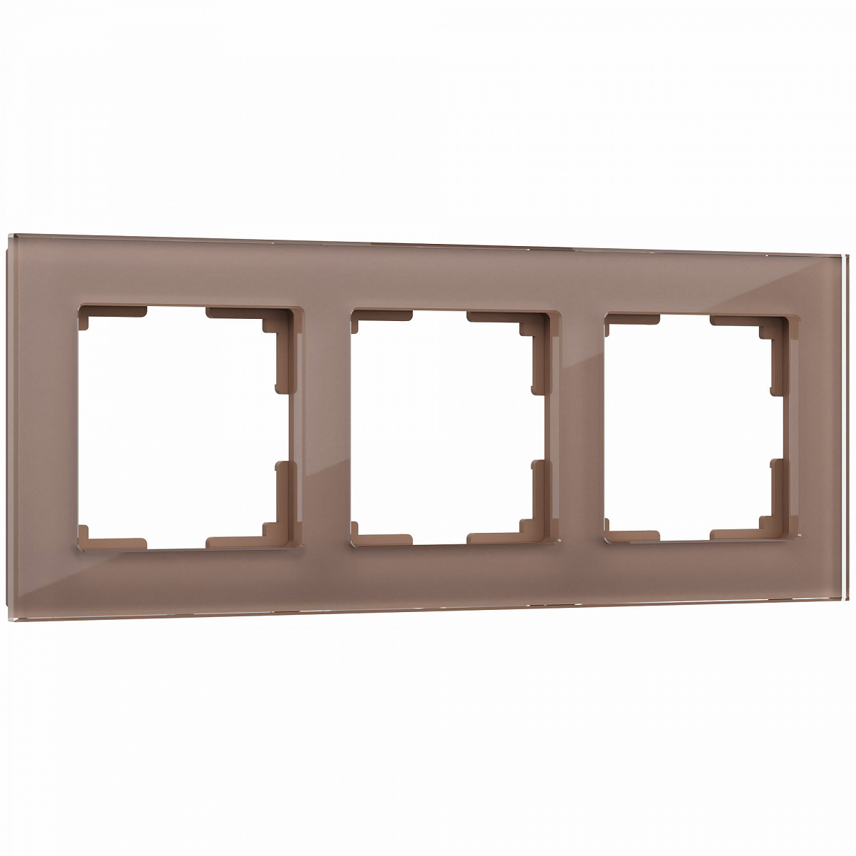 Рамка из стекла на 3 поста Favorit латте W0031142