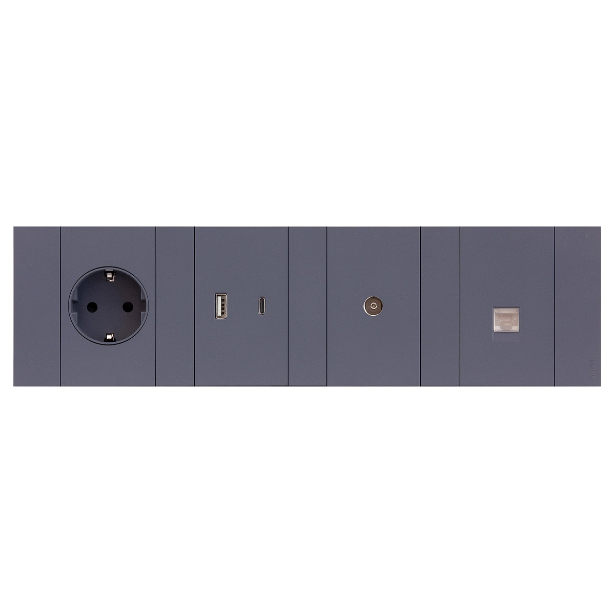 Рамка 2-ая цвет-Грифель матовый MEITON AA4802M2AL